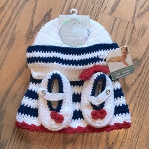 3 piece crochet baby set